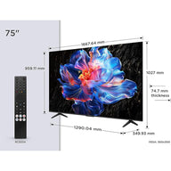 TCL 75 INCH SMART & 4K GOOGLE TV Model 75V6C